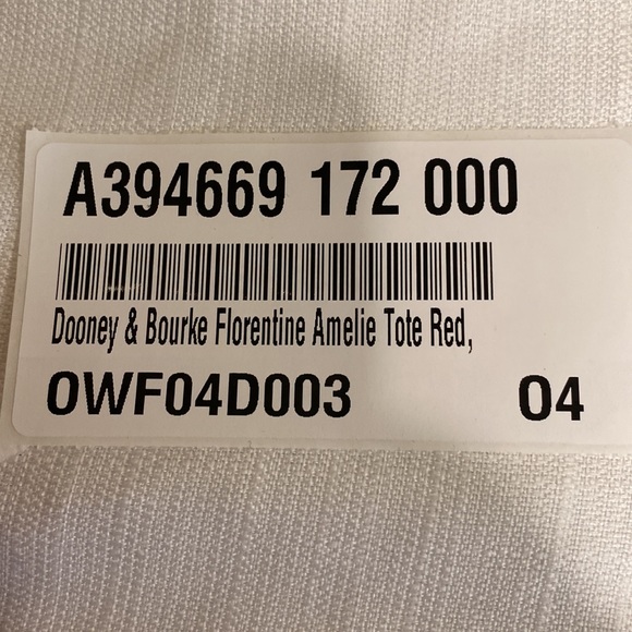 Dooney & Bourke Florentine Amelie Tote Crossbody in Red NWOT - Picture 11 of 13